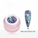 Mermaid Glitter Gel Polish 8ml shade 10 - Pro GLITZ