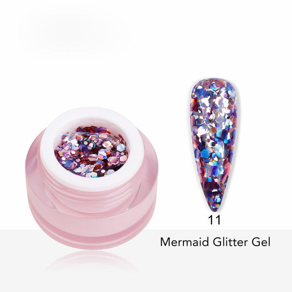 Mermaid Glitter Gel Polish 8ml shade 11 - Pro GLITZ