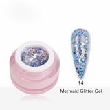 Mermaid Glitter Gel Polish 8ml shade 14 - Pro GLITZ