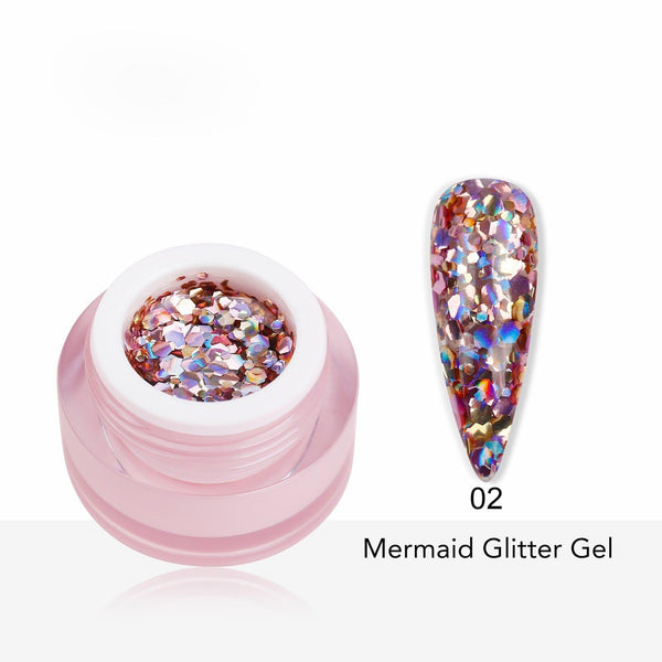Mermaid Glitter Gel Polish 8ml shade 2 - Pro GLITZ