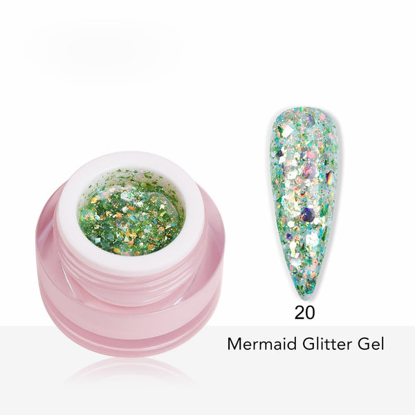 Mermaid Glitter Gel Polish 8ml shade 20 - Pro GLITZ