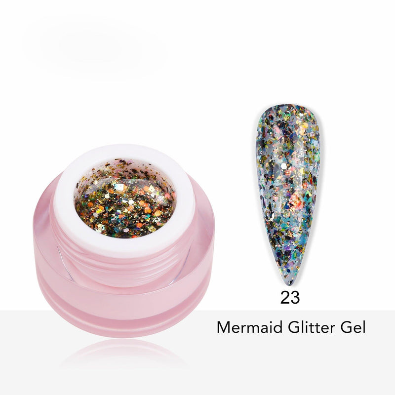 Mermaid Glitter Gel Polish 8ml shade 23 - Pro GLITZ