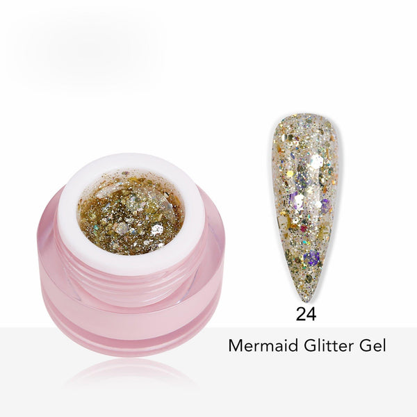 Mermaid Glitter Gel Polish 8ml shade 24 - Pro GLITZ
