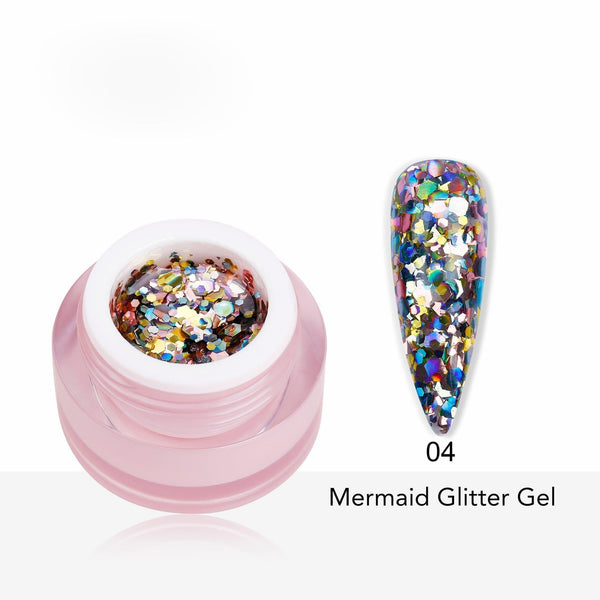 Mermaid Glitter Gel Polish 8ml shade 4 - Pro GLITZ