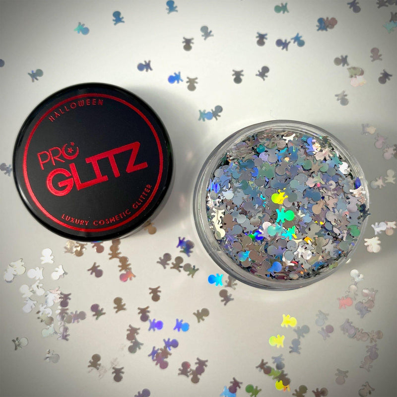 Silver Holographic 3mm GHOSTS - Pro GLITZ